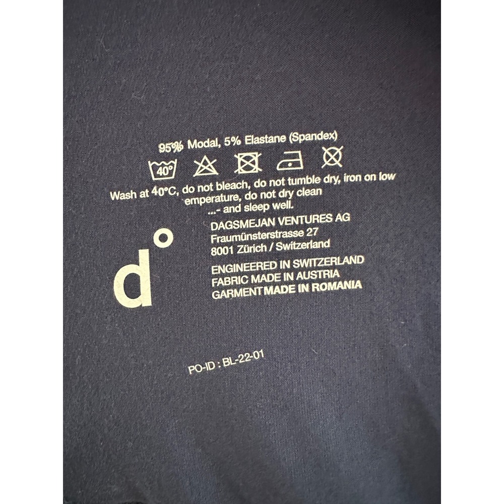 Dagsmejan Blue Balance Sleep Robe Navy Blue Modal Long Sleeve Belted Pockets Sm - Picture 4 of 10